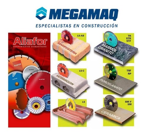 Disco Corte Diamantado L12c7s Aliafor Concreto Pavimento 