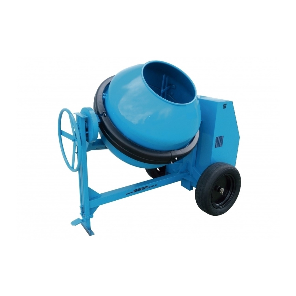 HORMIGONERA SORRENTO L-400 TRIF. 2HP. CON GOMA VULC MACIZA