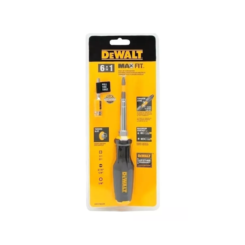 DESTORNILLADOR DEWALT MULTIPLES PUNTAS 6 EN 1 - DWHT66569