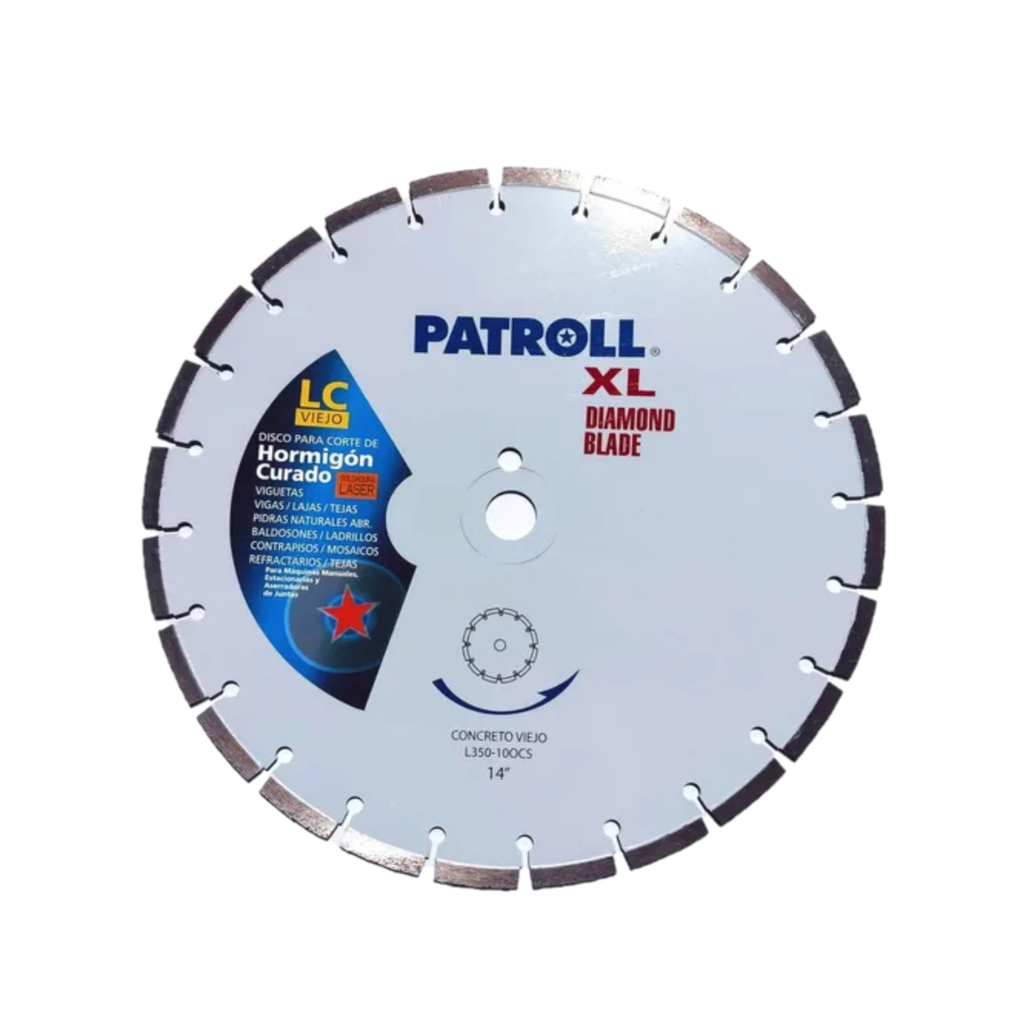 DISCO DIAM. PATROLL 14" CONCRETO VIEJO - L350-10Ocs