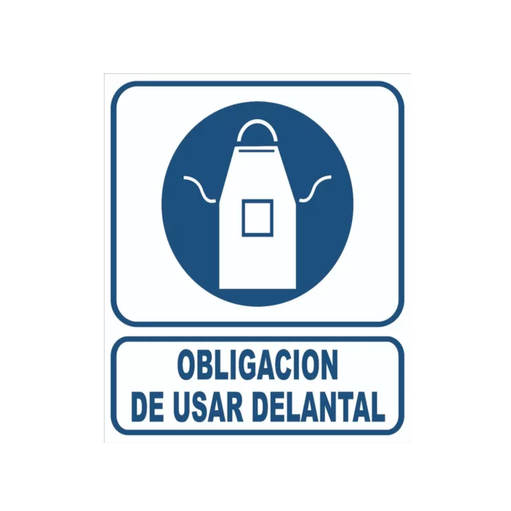 CARTEL 22*28 "OBLIG. USAR DELANTAL"