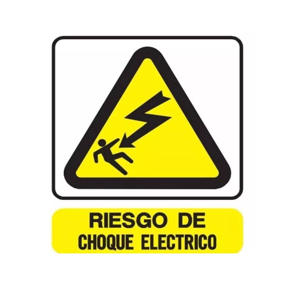 CARTEL 40*45 "ATENC. CHOQUE ELECTRICO"