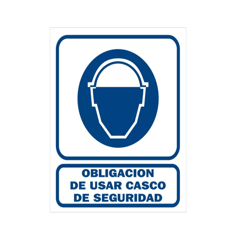 CARTEL 40*45 "OBLIG. CASCO"