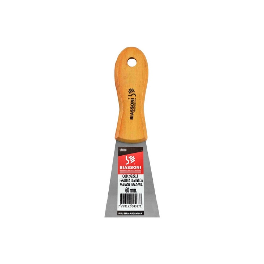 ESPATULA CLASICA BIASSONI PINTOR LAMINADA 60MM - 992713