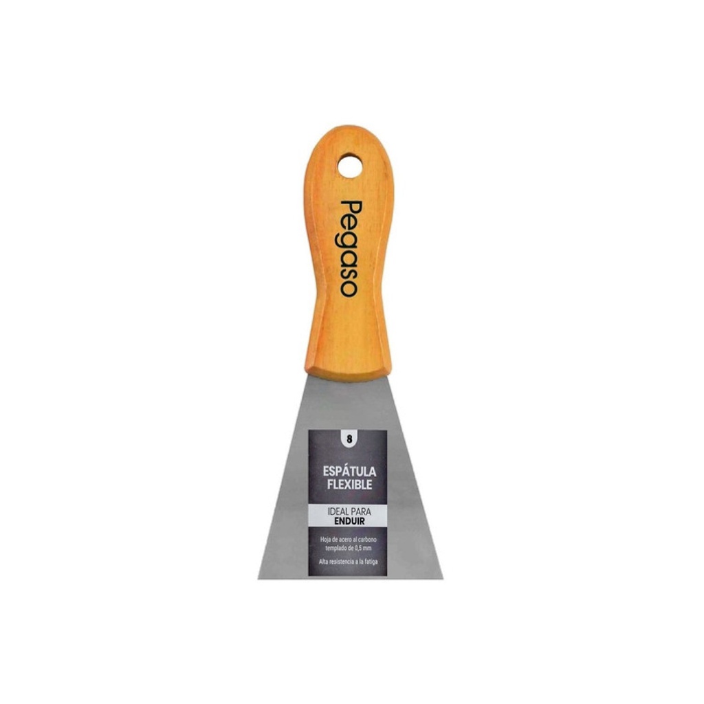 ESPATULA PEGASO CABO DE MADERA 8 CM ULTRA FLEXIBLE EUF-8