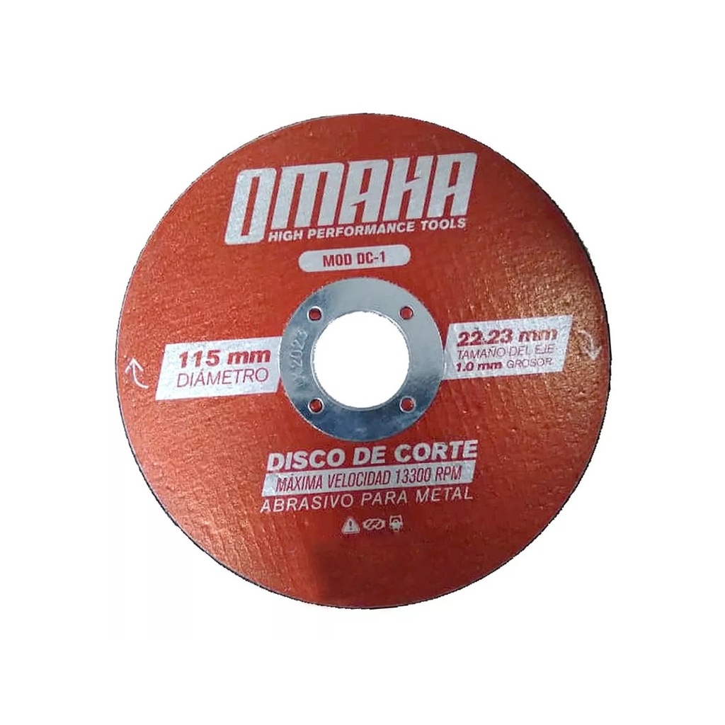 DISCO DE CORTE ABRASIVO 115 X 1 MM OMAHA - 471.DC-1