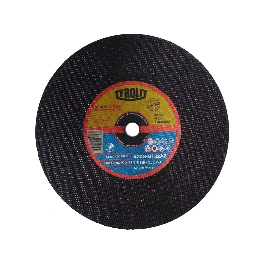 DISCO DE CORTE TYROLIT SECUR 350 X 3 X 25 - TRS-2-229
