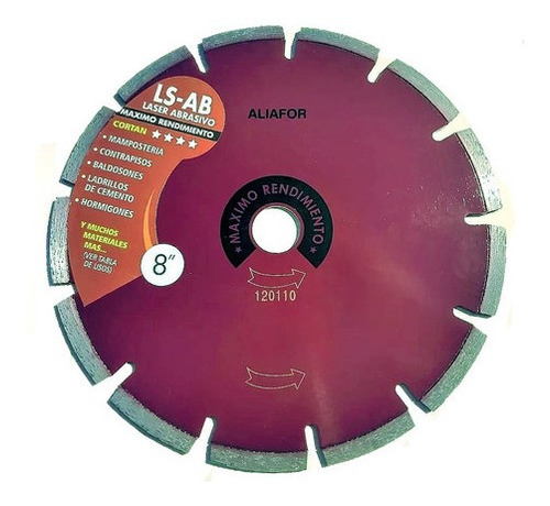 Disco Diam. Aliafor LS 8" - LS-8AB 
