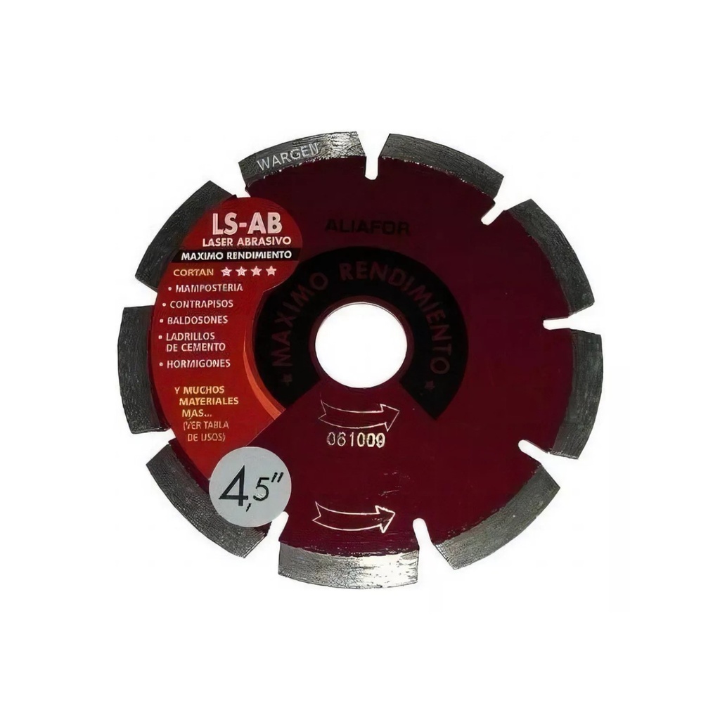 DISCO DIAMANTADO ALIAFOR - LS-4.5 AB