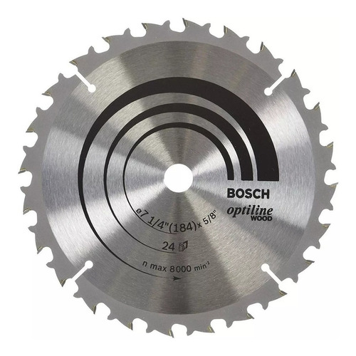 Hoja De Sierra circular Bosch 7 1/4 24 Dts OPTILINE - 2608640846
