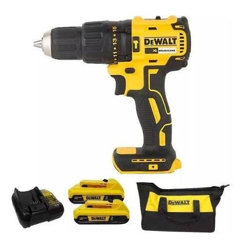 TALADRO PERCUTOR DEWALT C/2 BATERIAS Y CARGADOR S/CARBONES 20V - DCD7781D2-AR