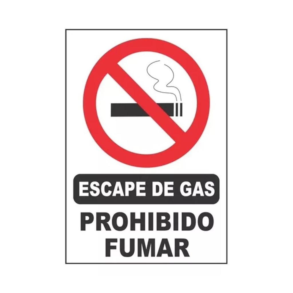 CARTEL DE PLASTICO CORRUGADO 50 X 70 CM - PROHIBIDO FUMAR