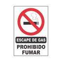 CARTEL DE PLASTICO CORRUGADO 50 X 70 CM - PROHIBIDO FUMAR