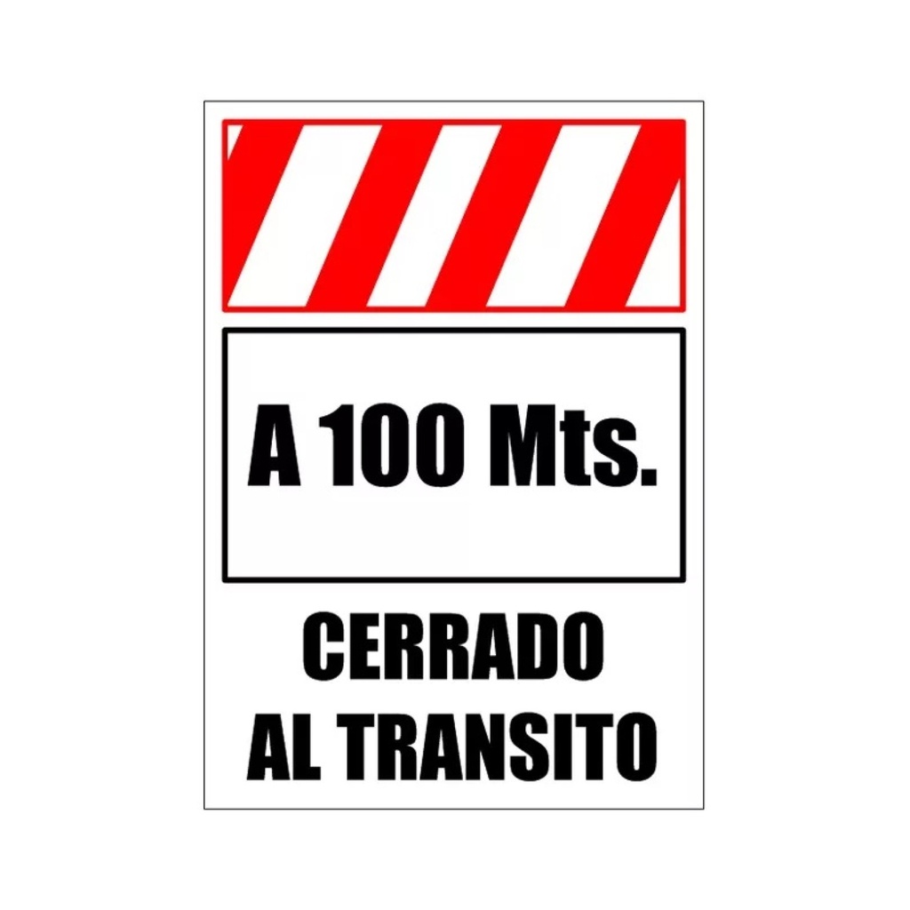 CARTEL DE PLASTICO CORRUGADO 50 X 70 CM - 100 MTS CERRADO