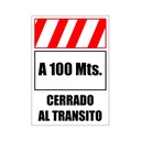 CARTEL DE PLASTICO CORRUGADO 50 X 70 CM - 100 MTS CERRADO