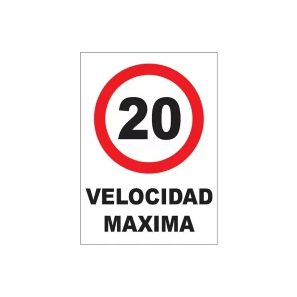 CARTEL DE PLASTICO CORRUGADO 50 X 70 CM - 20 Maxima