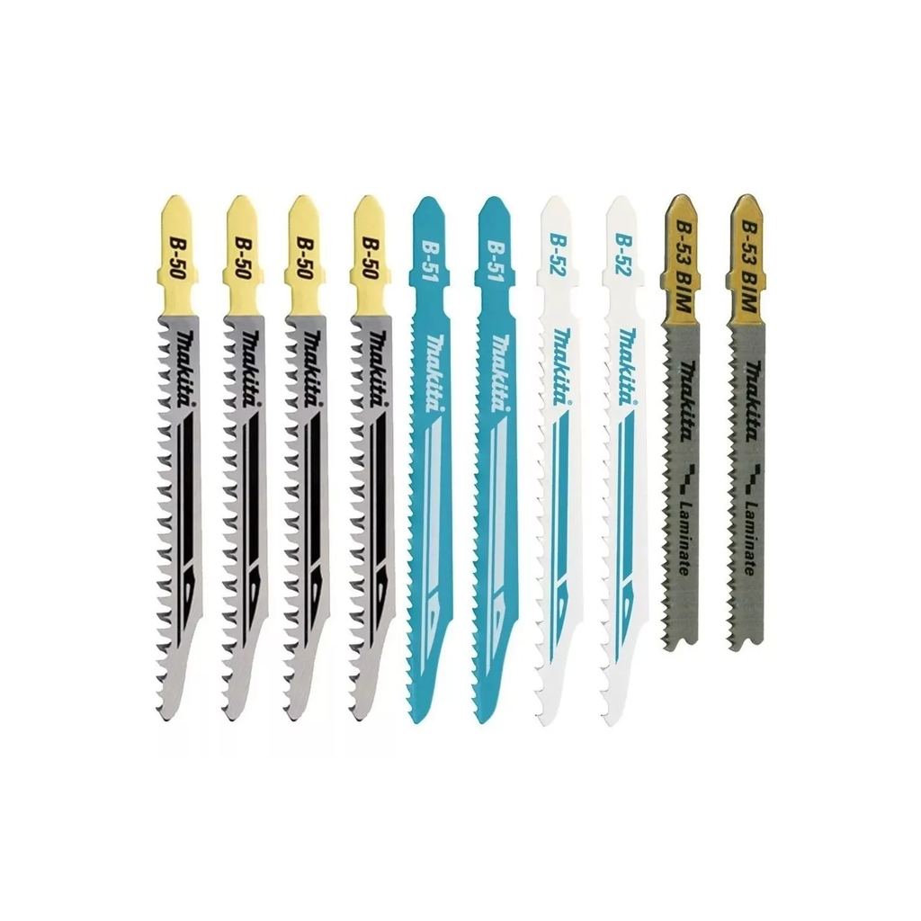 Set 10 Hojas De Sierra Caladora Madera Metal Makita B-44426