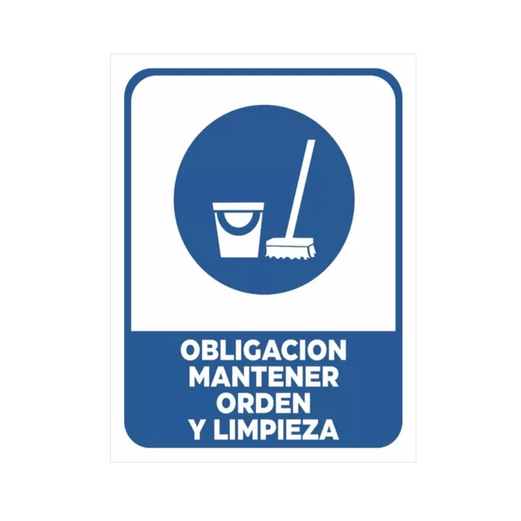 CARTEL DE PLASTICO 22*28 Cm - ORDEN Y LIMPIEZA