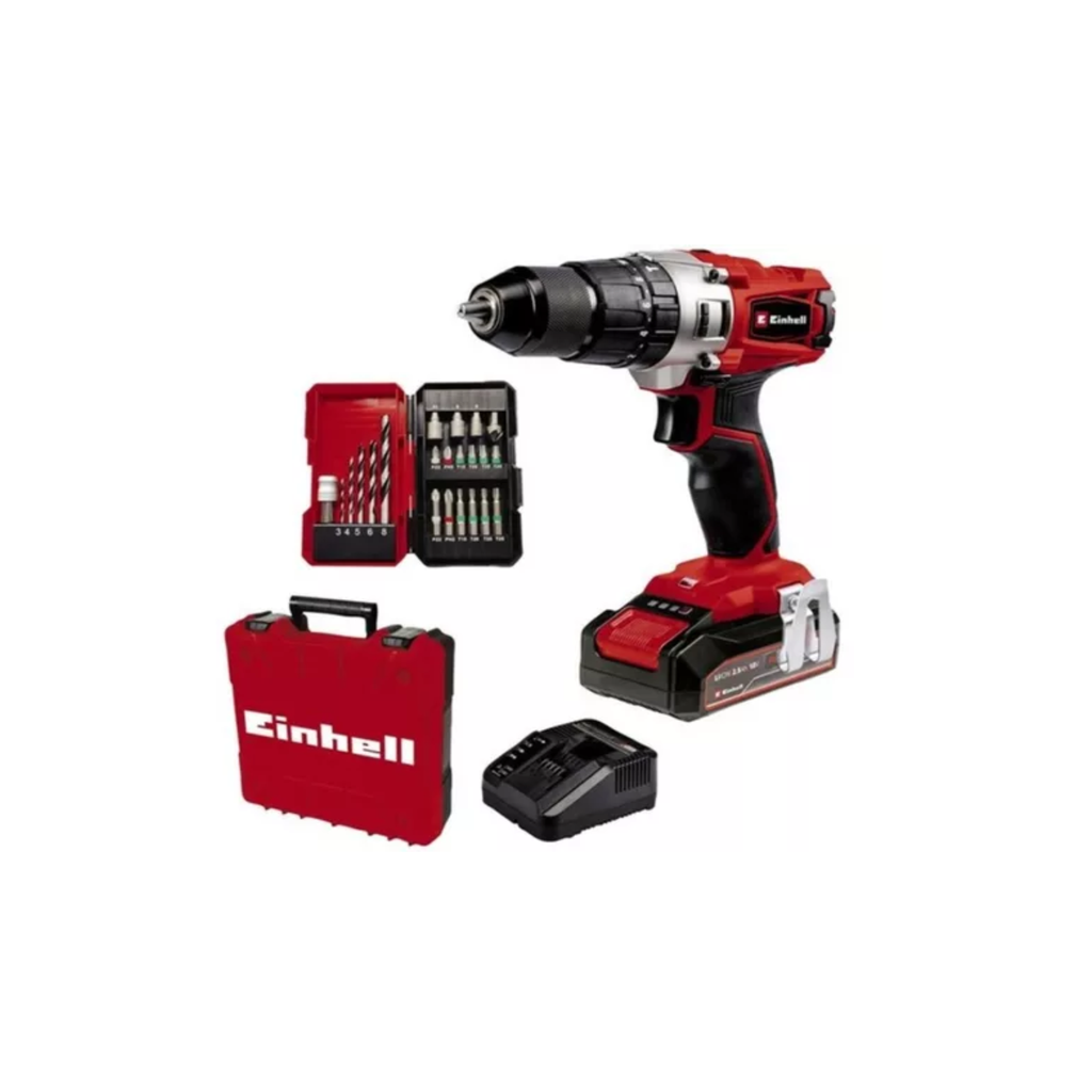 TALADRO INALAMBRICO PERCUSION EINHELL EN KIT TE-CD 18/2 LI-I + BAT 4514220