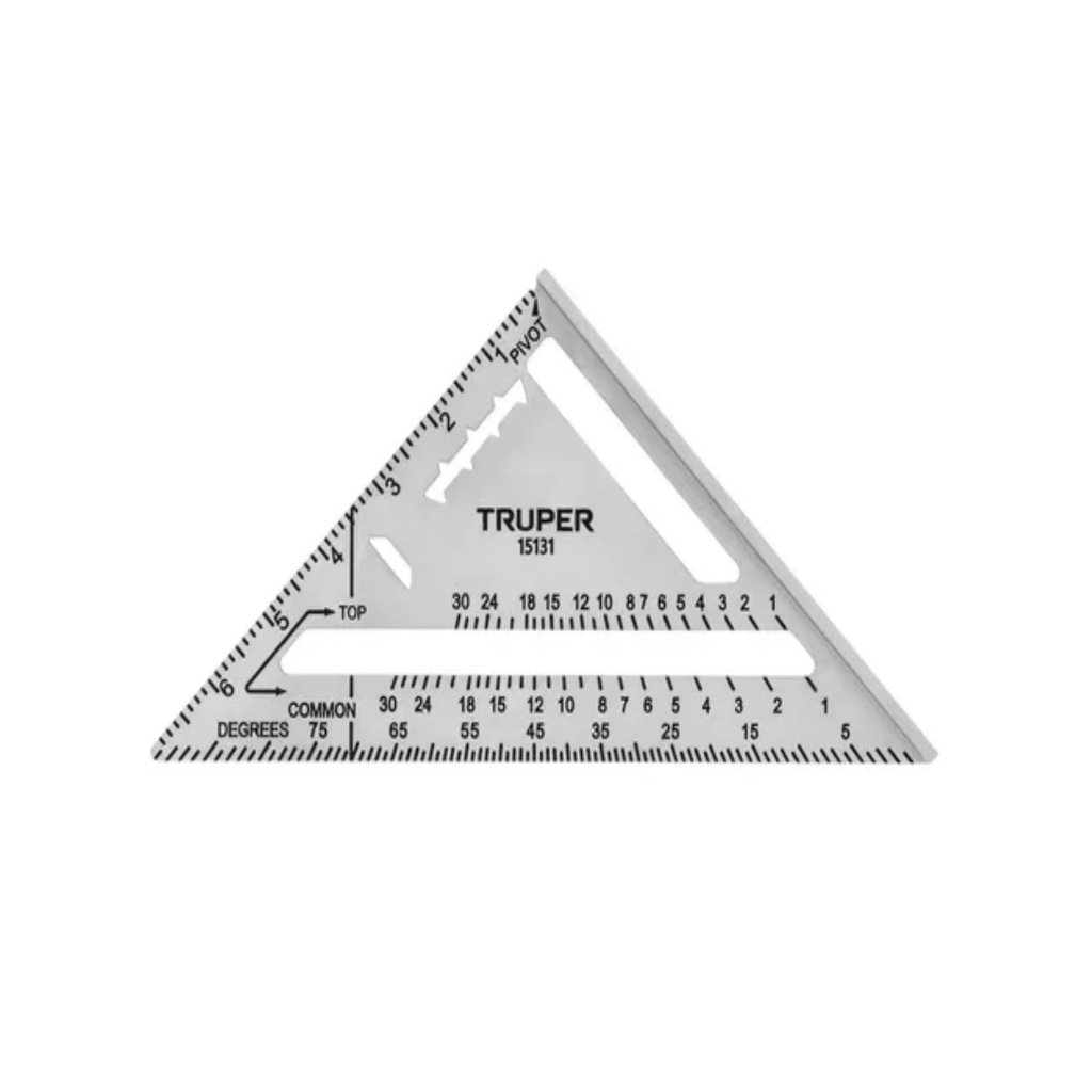 ESCUADRA DE ALUMINIO TRUPER P/MUROS 18 CM (7") 15131