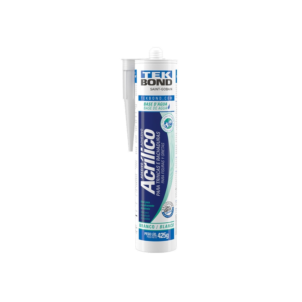 ADHESIVO TEKBOND ACRILICO BLANCO P/FISURAS Y GRIETAS 425 GR