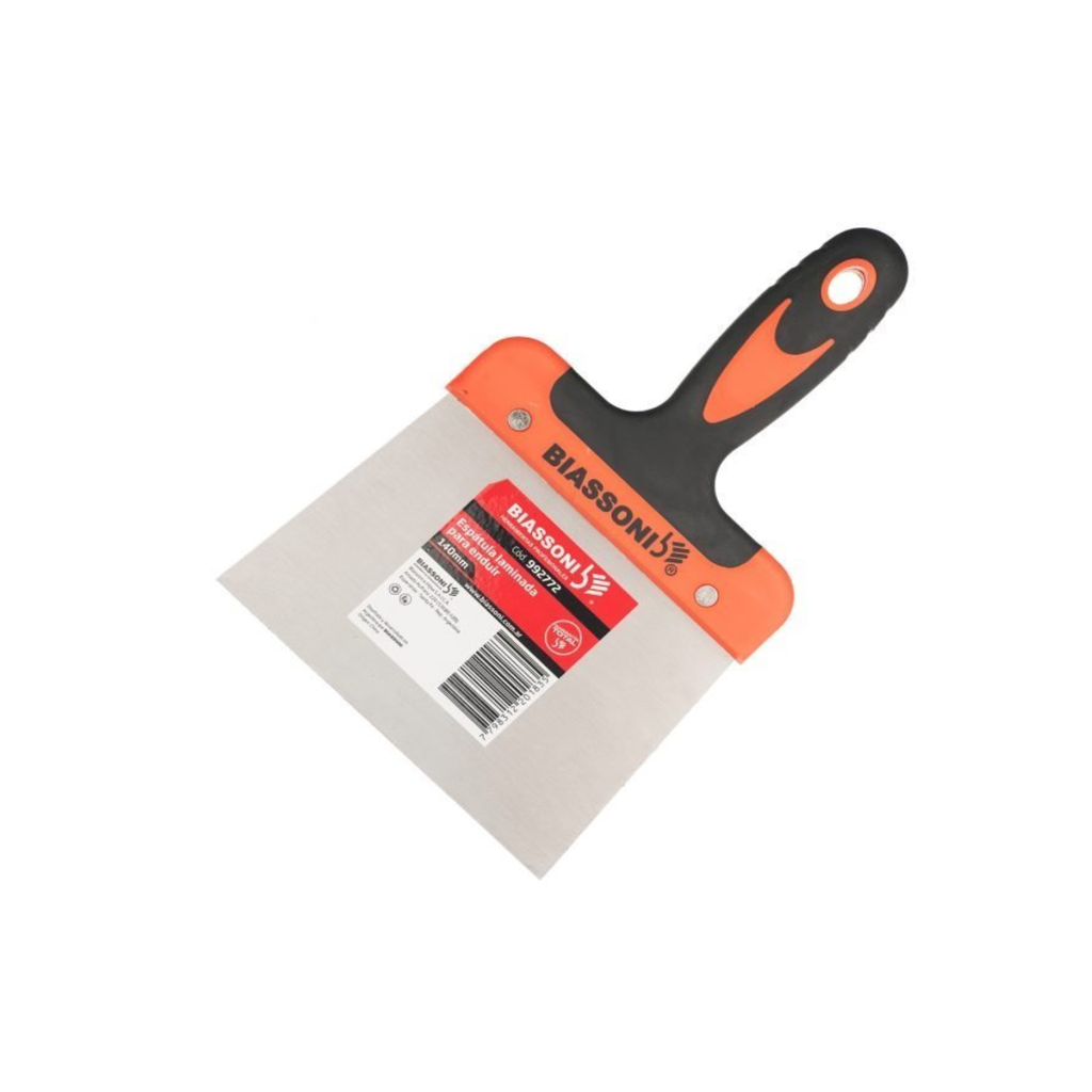 ESPATULA ENDUIR LAMINADA BIASSONI M/PLASTICO BICOMP. ERGO 140 MM - 992772
