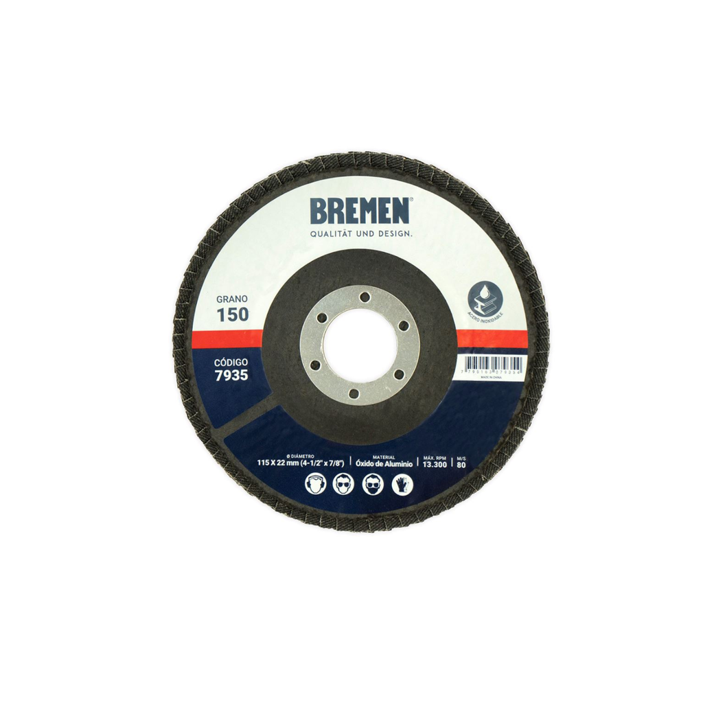 DISCO FLAP OX. ALUM. 4,5" GR.150  BREMEN - BR7935