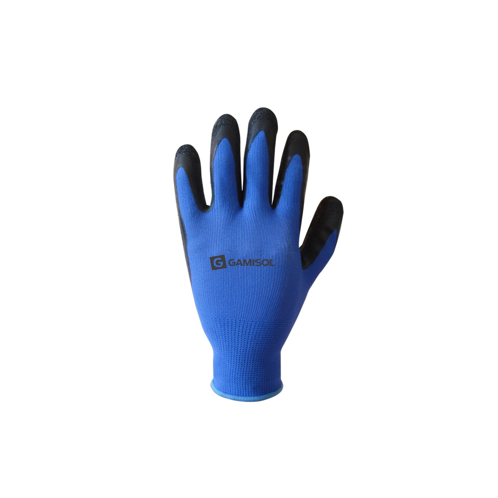 GUANTE RUGOSO POLIESTER GAMISOL BAÑADO EN LATEX