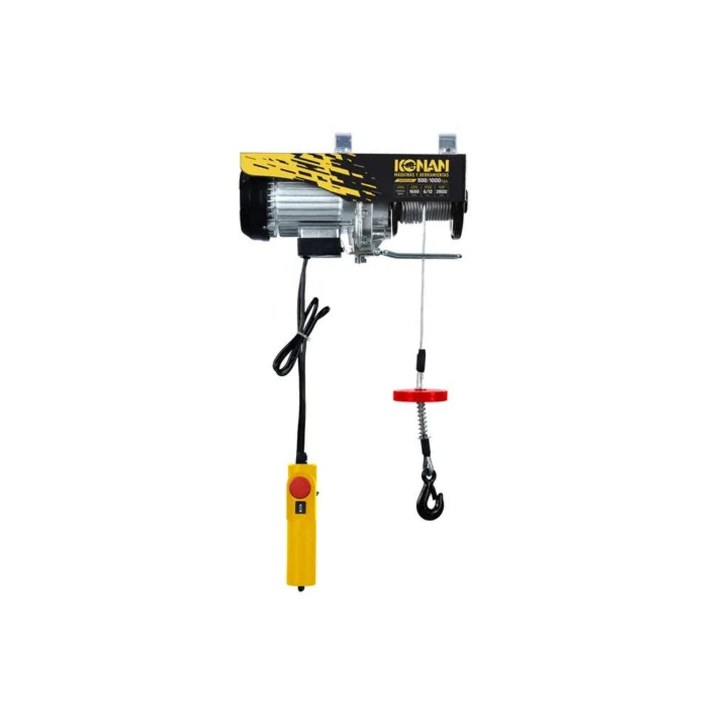 APAREJO ELECTRICO KONAN 500 A 1000KG 1650W 12MTS  - KAPE1000