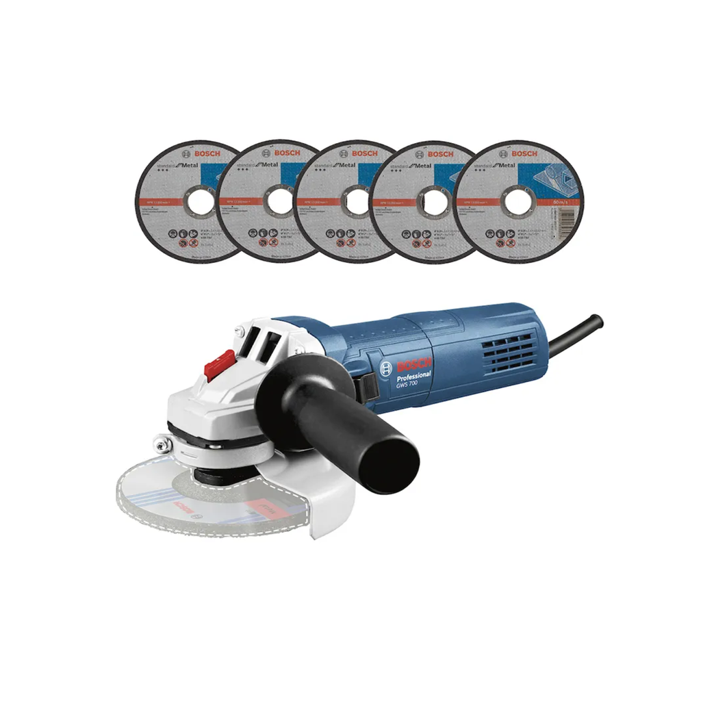 AMOLADORA ANGULAR BOSCH GWS 700 C/5 DISCOS DE CORTE - 0601.3A3.0H1-000