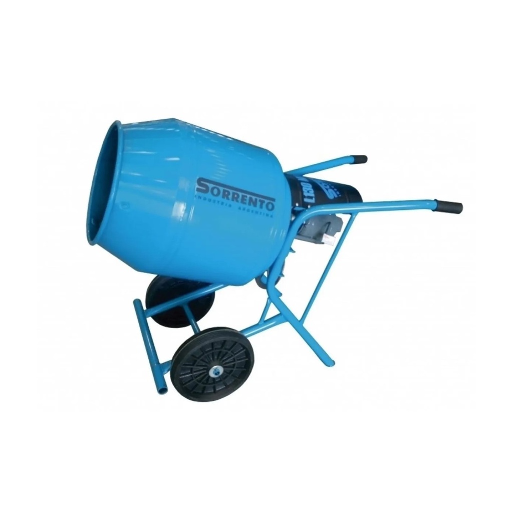 ALQUILER HORMIGONERA 130 LTS. C/MOTOR HANGAR 3/4HP MONOF.