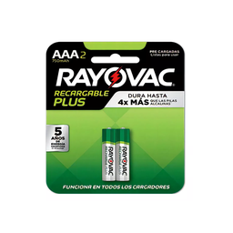 [2205270840381382] PILAS RECARGABLES RAYOVAC X 2 UNIDADES AAA
