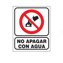 [2204071114536006] CARTEL 22*28 "NO APAGAR CON AGUA"
