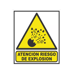 [2204071114304030] CARTEL 40*45 "ATENCION RIESGO DE EXPLOSION"