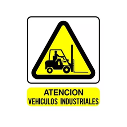 [2204071105097120] CARTEL 40*45 "ATENCION VEHICULOS INDUSTRIALES"