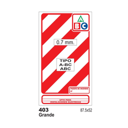 [2204071105206978] CARTEL BALIZA MATAFUEGO GRANDE 52*87.5 - 3623