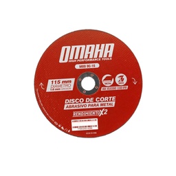 [2203292141592384] DISCO DE CORTE ABRASIVO OMAHA P/METAL 180 X 1.6 MM 471.DC-3