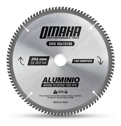 [2203301026461568] Hoja De Sierra Omaha P/Aluminio 254 X 30 Mm 100 D. (471.Hsa1 (ML)