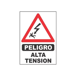 [2204071114349469] CARTEL DE PLASTICO CORRUGADO 50 X 70 CM - ALTA TENSION