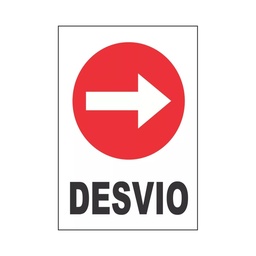 [2204071114263850] CARTEL DE PLASTICO CORRUGADO 50 X 70 CM - DESVIO DERECHA 1405