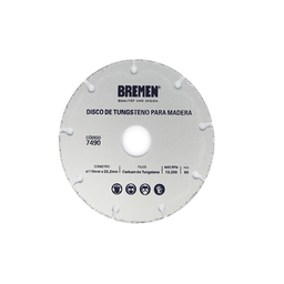 [70006358] DISCO DE TUNGSTENO PARA MADERA 115 mm BREMEN - BR7490