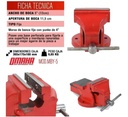 Morsa De Banco 5 Pulgadas Con Yunque Profesional 