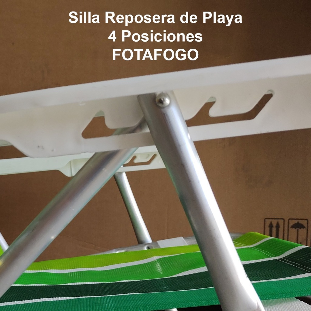 Reposera Playera 4 Posiciones Aluminio Playa Camping