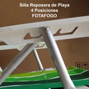 Reposera Playera 4 Posiciones Aluminio Playa Camping