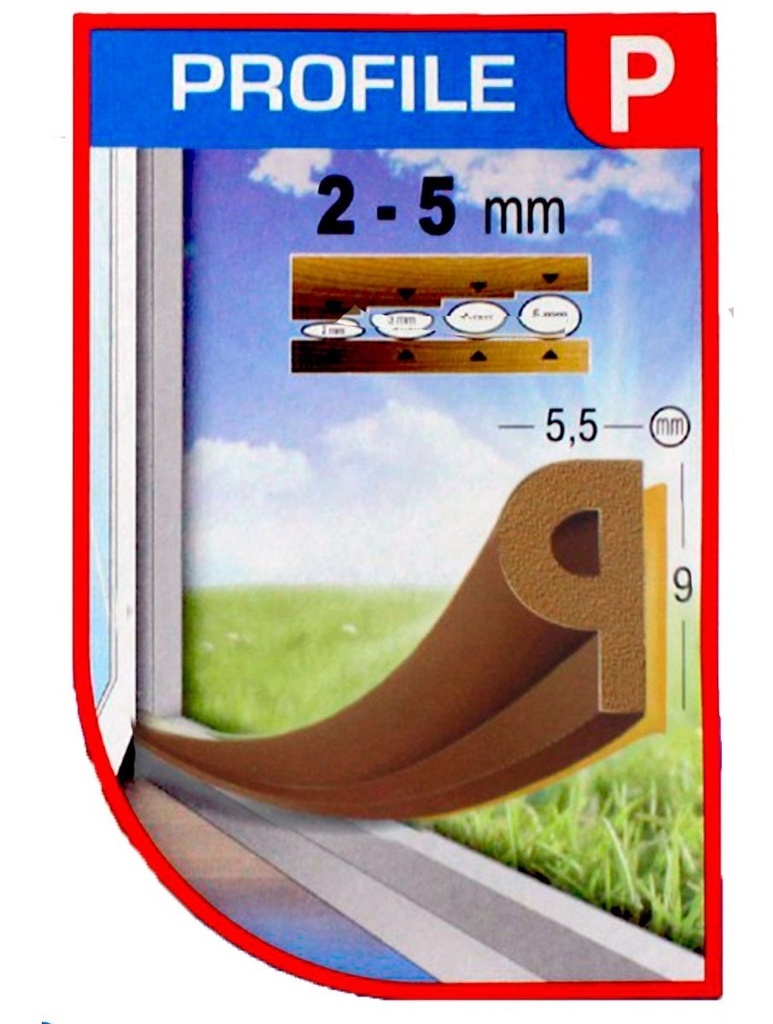 Burlete Puerta Ventana 6 Mts Perfil P Geko 2 A 5mm 
