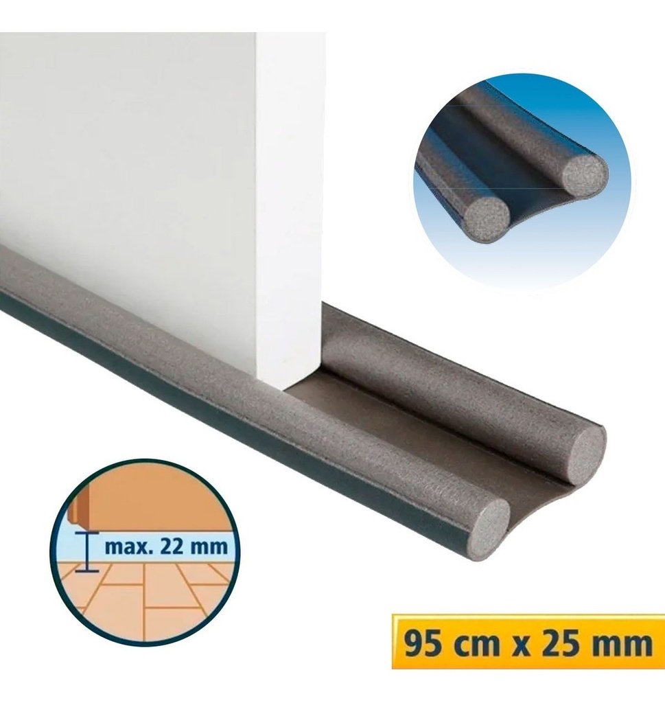  Zócalo Burlete Puerta Doble De Goma Geko 25mm X 95cm 