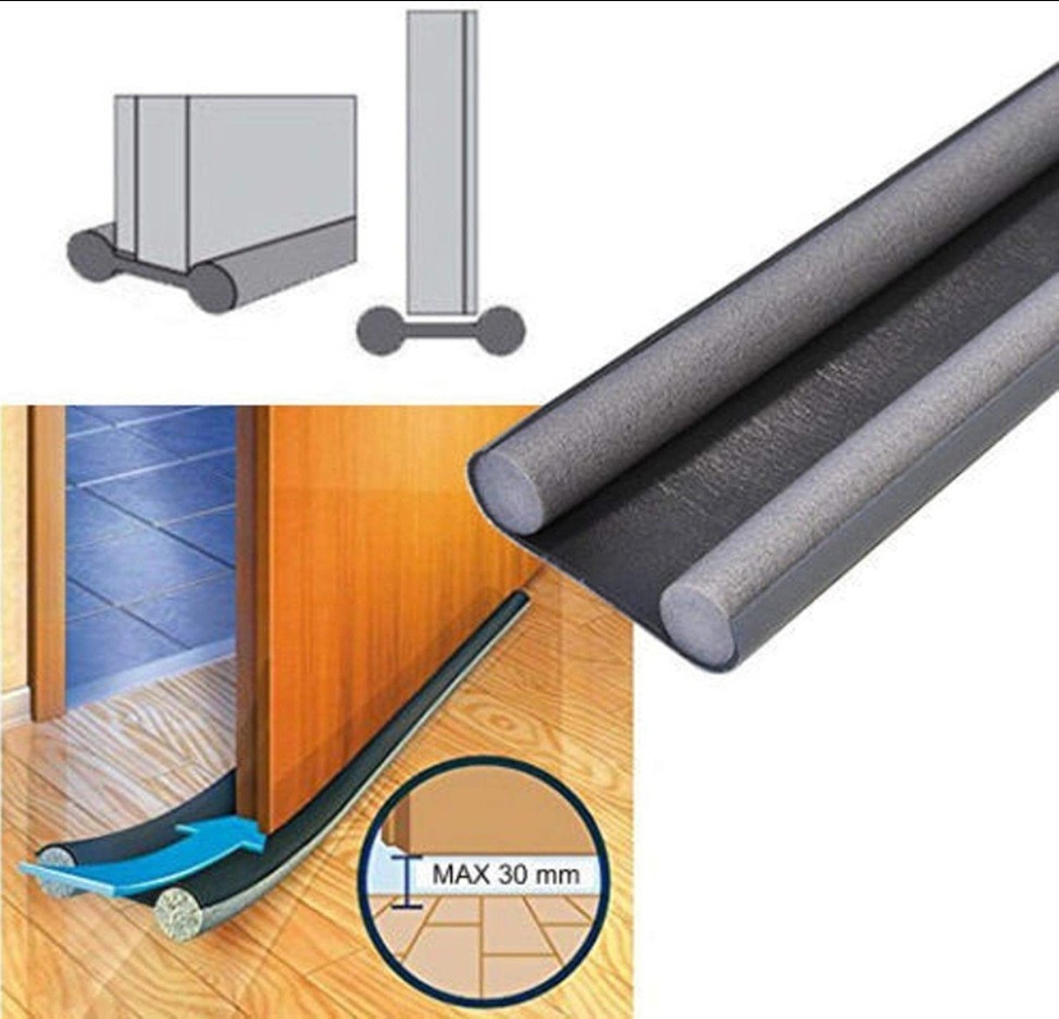  Zócalo Burlete Puerta Doble De Goma Geko 25mm X 95cm 
