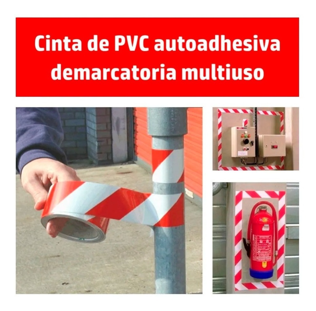 Cinta Demarcatoria Adhesiva Cebrada 48mm X 33 Mts Doble Aa