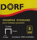 Grapas 8 Mm Para Engrapadora Grampas X 1000 Unidades