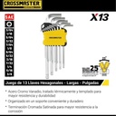 Juego 9 Llaves Allen Hexagonales Metricas Crossmaster 1.5-10